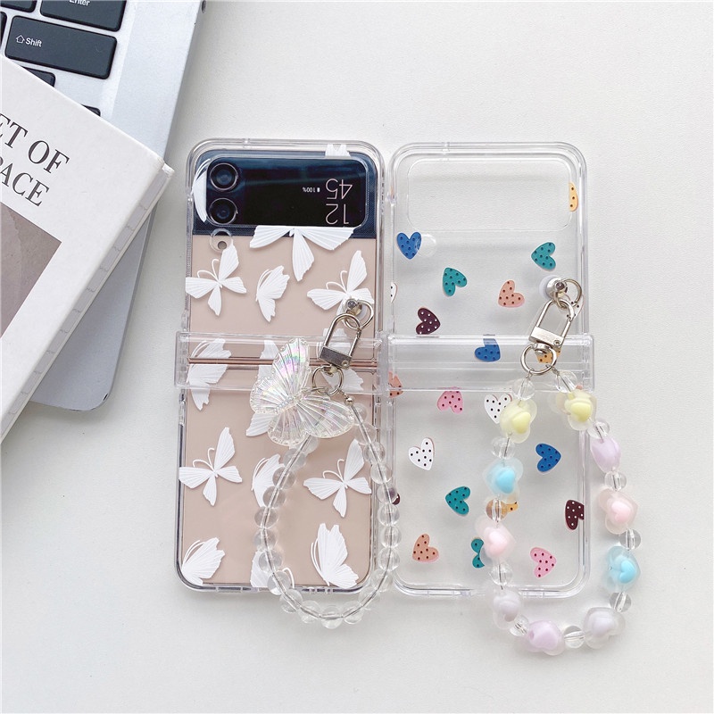 Ốp Điện Thoại Trong Suốt Chống Sốc Hình Trái Tim Dễ Thương Cho Samsung Galaxy Z Flip 4 Z Flip 3 Z Flip 4 Z Flip 3 Samsung Z Flip 4 Z Flip 3