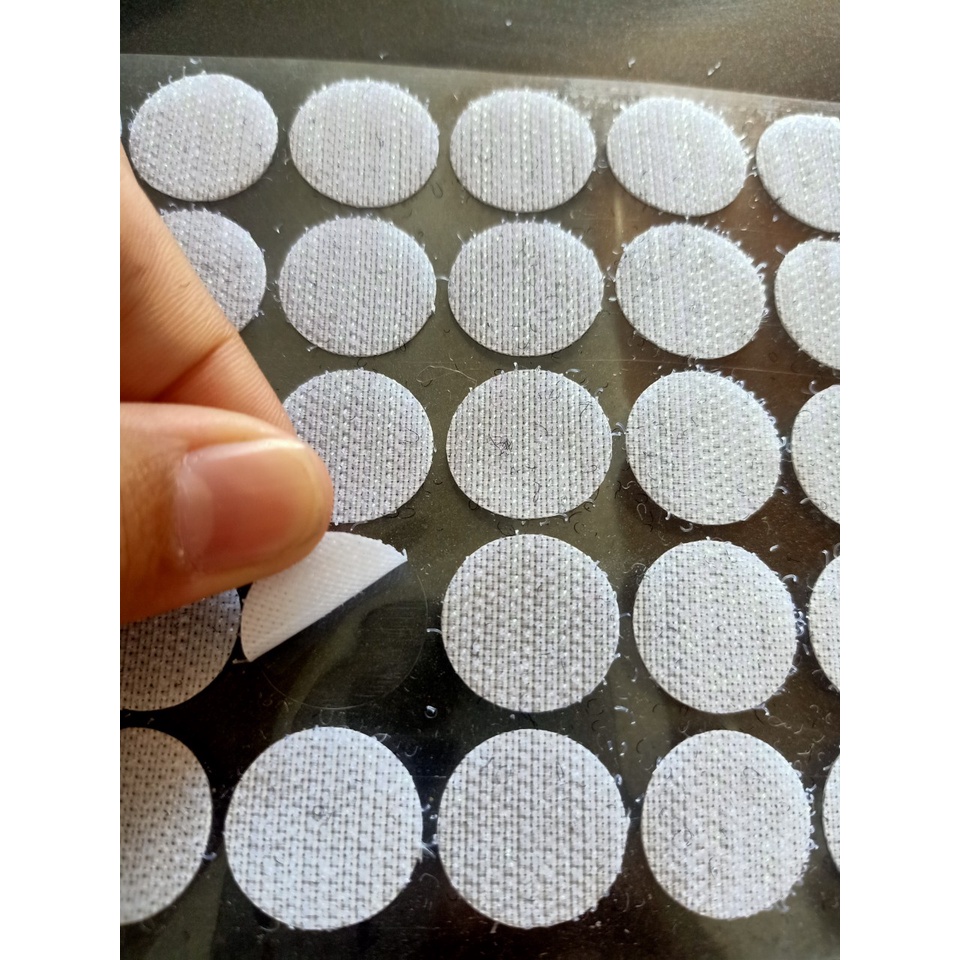 Velcro Tròn, Băng gai dính, khóa nhám,có sẵn keo dán, Hình Tròn Màu Đen Và Trắng