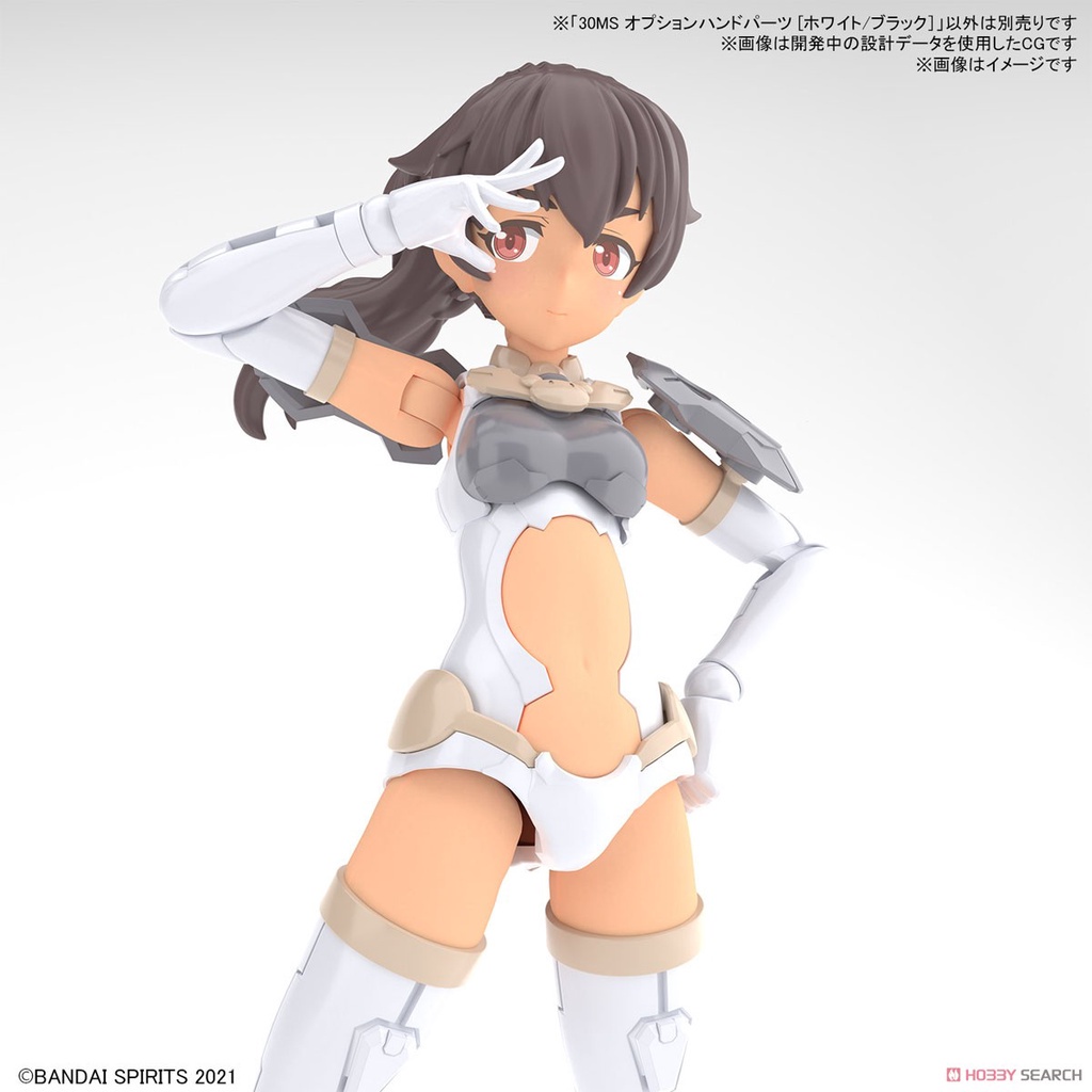 Mô hình lắp ráp Bandai 30MS Option Hand Parts - WHITE / BLACK