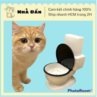 Bình uống nước tự động cho chó mèo hình bồn cầu