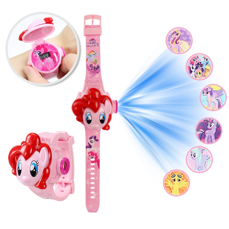 Đồng Hồ Máy Chiếu Hình Hoạt Hình 3D Cho Bé