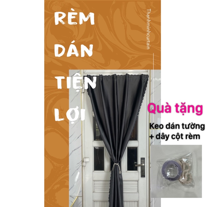 Rèm Cửa Dán Tường, Rèm Cửa Sổ Không Cần Khoan, Chất Liệu Vải Gấm Cao Cấp Chống Nắng Tốt, Rèm Cửa TMFABRIC