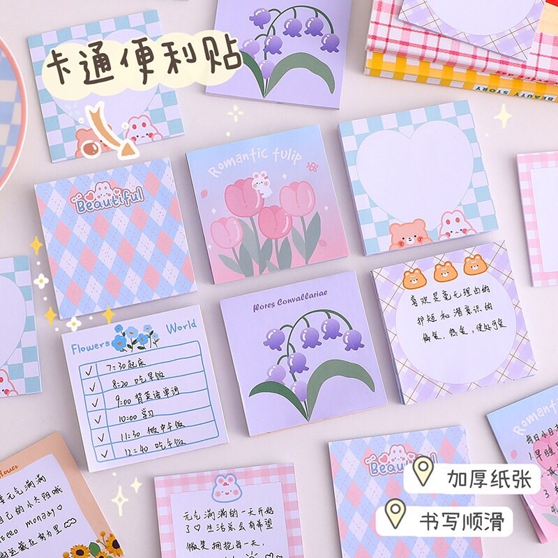 Giấy note cute 80 tờ (4 màu)