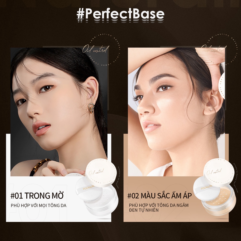 Phấn Phủ Dạng Bột Focallure FA201 Kiểm Soát Dầu Cho Lớp Trang Điểm Mượt Mà Tự Nhiên Lâu Trôi Cả Ngày Dài Tự Nhiên 12g