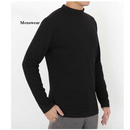 Áo giữ nhiệt nam, áo thun nam dài tay cotton cổ cao 5cm co dãn 4 chiều siêu ấm