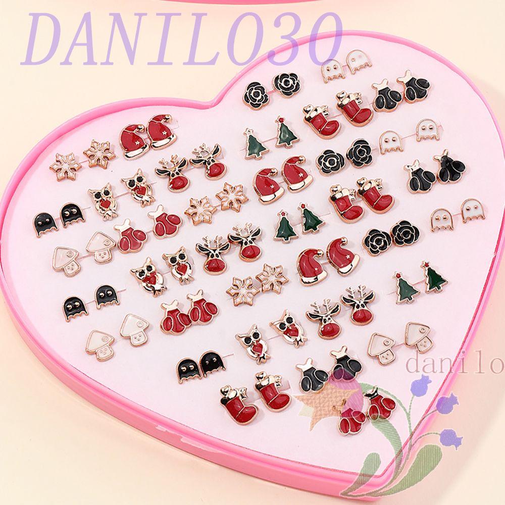 Set 36 Đôi Khuyên Tai Hình Hoa Tuyết / Nón Giáng Sinh Đơn Giản Cho Nữ