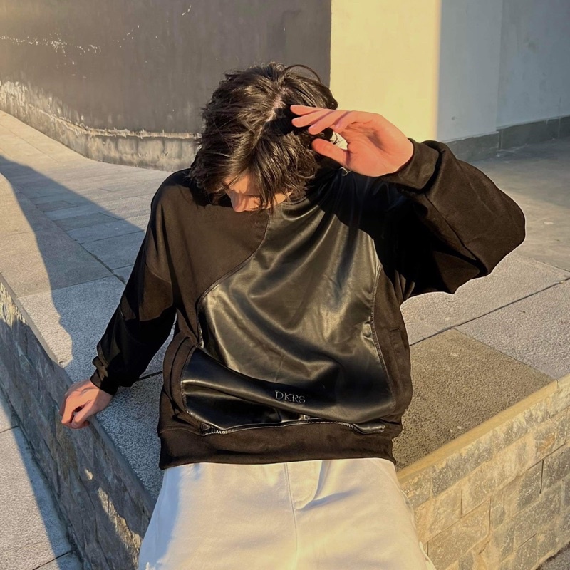 Áo Hoodie Da Lộn Phối Màu “DKRS” DENIS HOODIE SHIRT