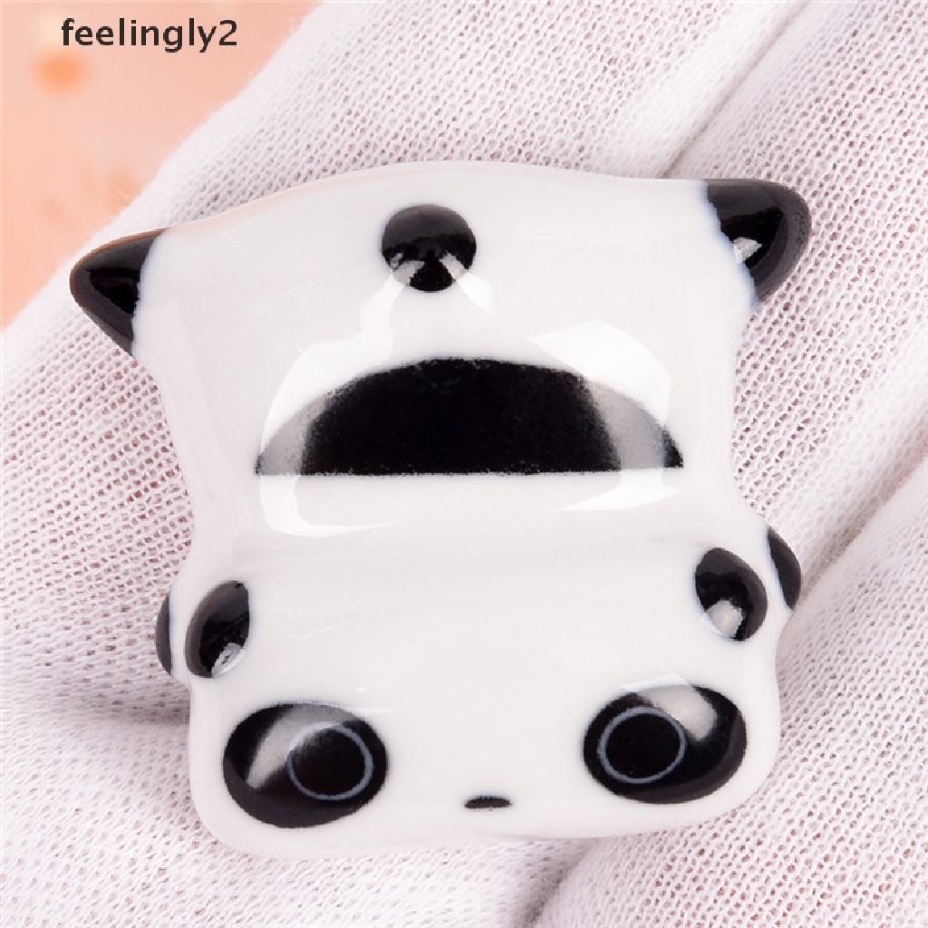 Giá Đỡ Cọ Sơn Móng Tay Bằng Sứ Hình Gấu Trúc Dễ Thương