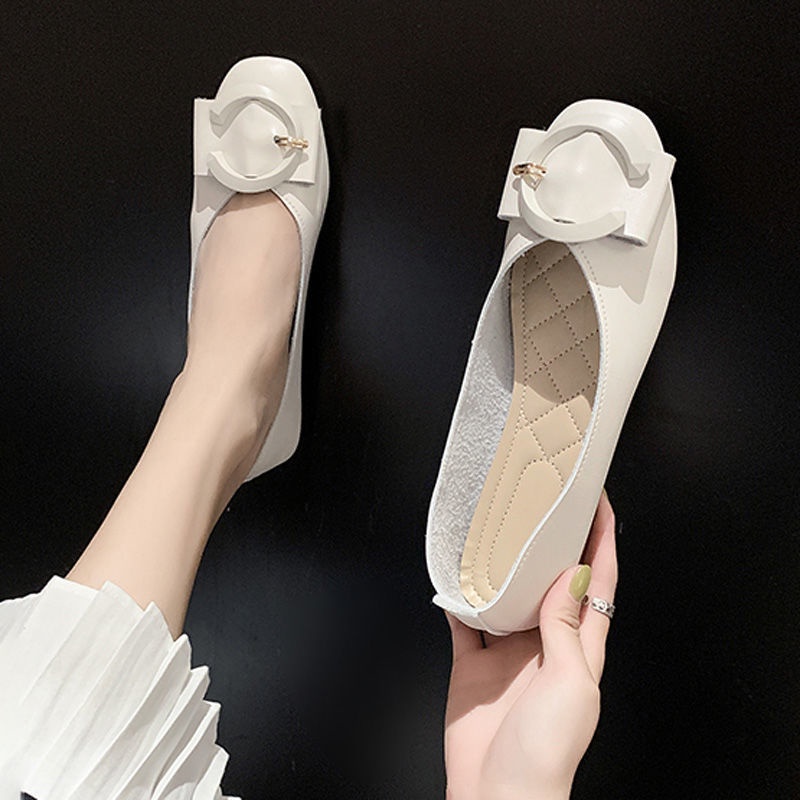 Giày Búp Bê Mũi Vuông Đế Mềm Chống Trượt Thời Trang Mùa Hè Cho Mẹ Bầu Size 35-43 41 42