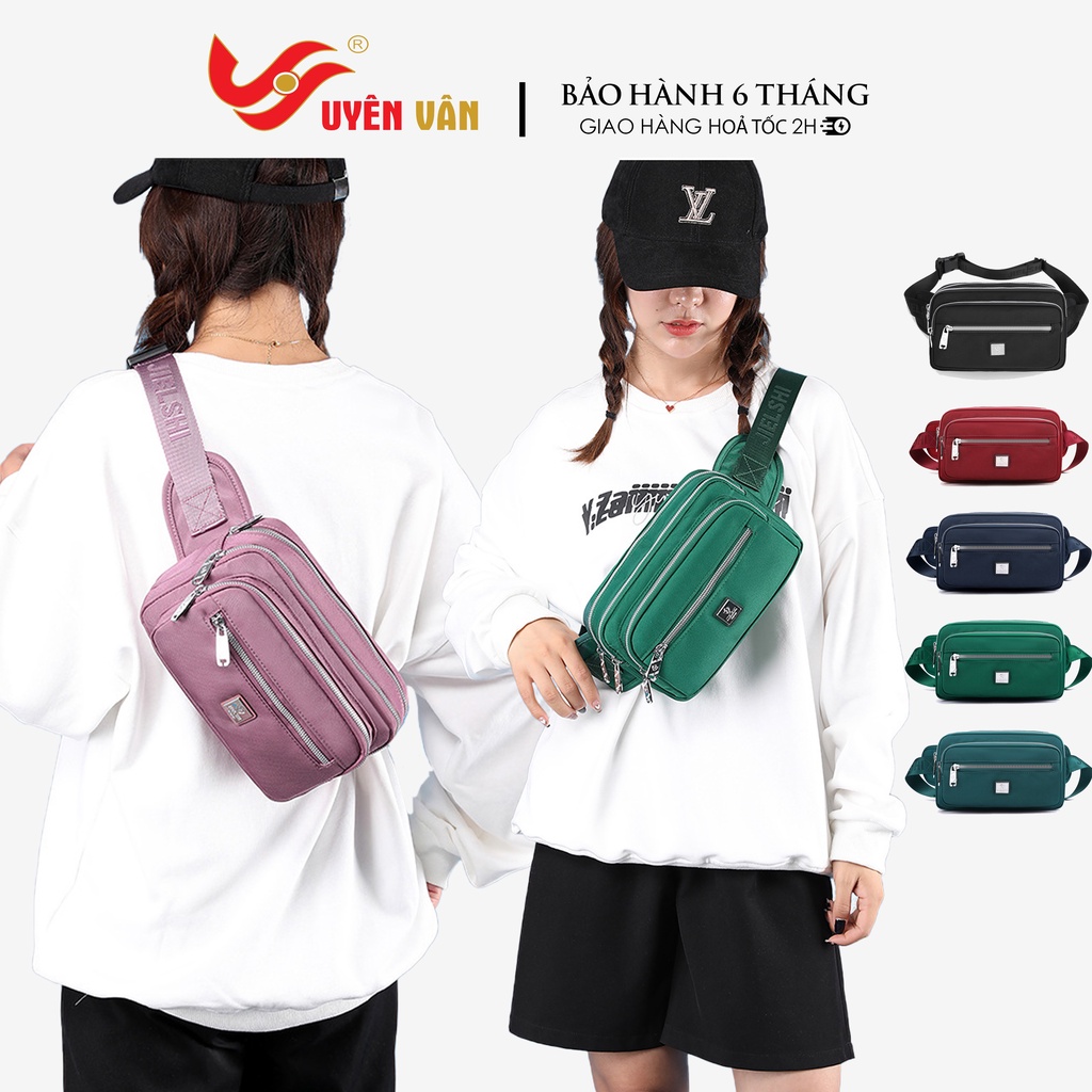 Túi đeo chéo vai nữ form ngang cầm tay vải dù chống nước nhiều màu thời trang ZT-006