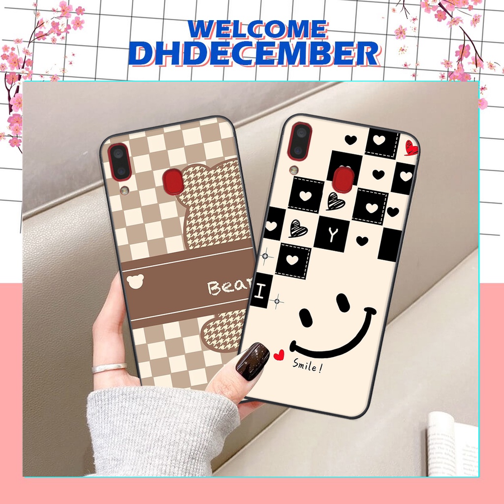 Ốp lưng Samsung A20 / A30 / M20 in hình tim, kẻ vuông mẫu mới CỰC XINH