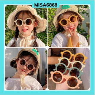 Kính thời trang chống nắng, kính râm mặt tròn Hàn Quốc cho bé chống tia cực tím UV400