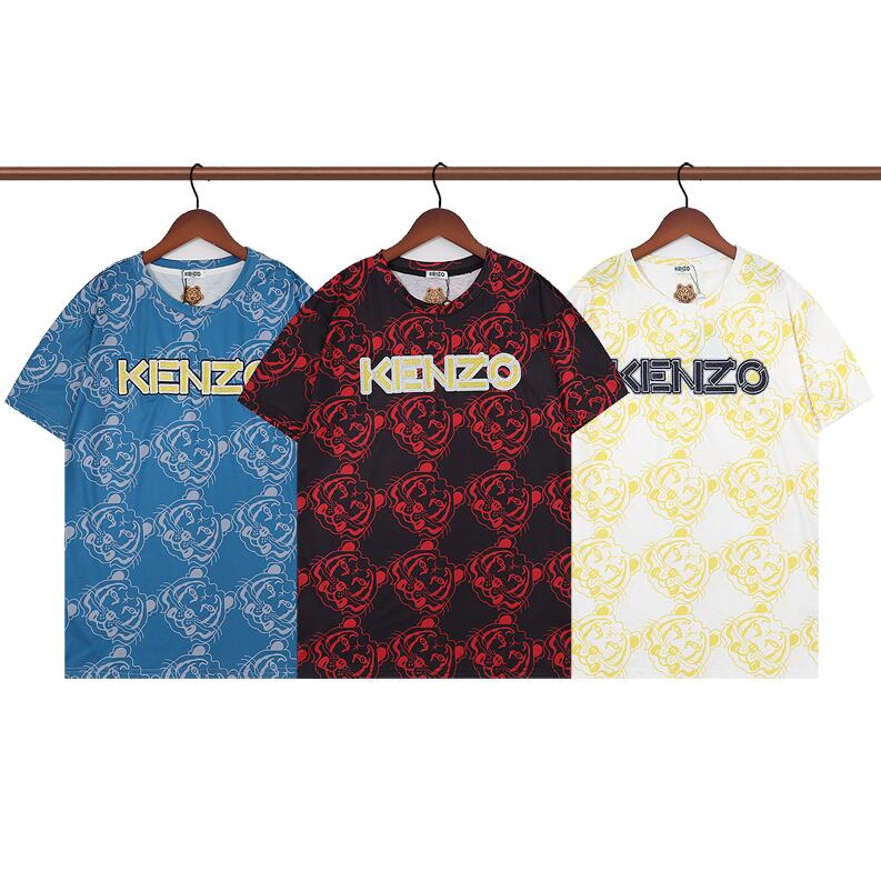 Áo Thun Cotton Tay Ngắn Thêu Hoạ Tiết KENZO Phong Cách Thời Trang Unisex