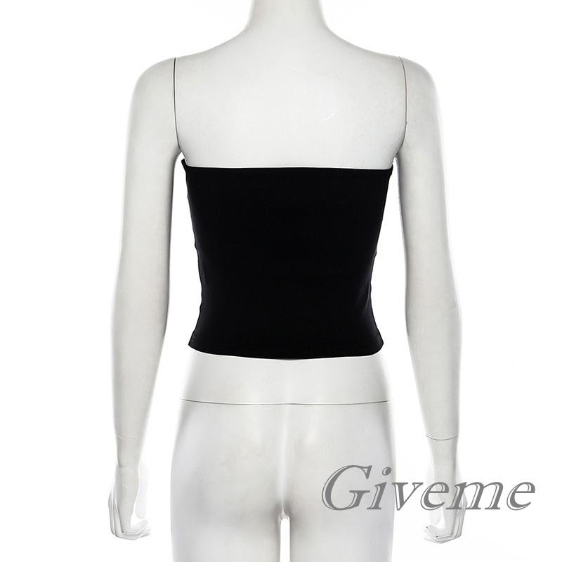 Áo Ống Croptop Một Dây Màu Trơn Thời Trang Mùa Hè Cho Nữ