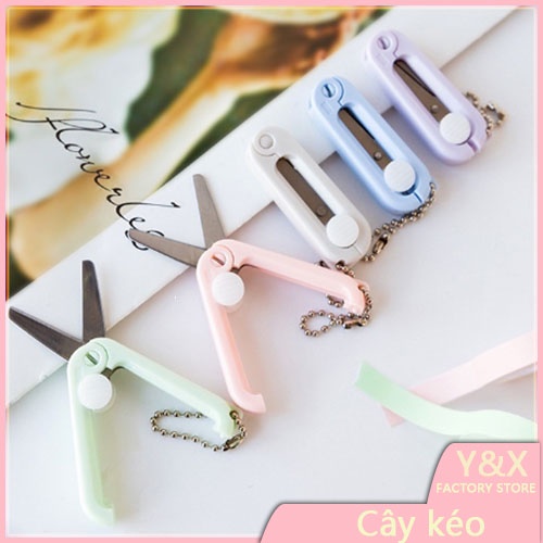 Y&amp;X Kéo cỡ nhỏ đa năng xinh xắn có thể gấp gọn tiện lợi