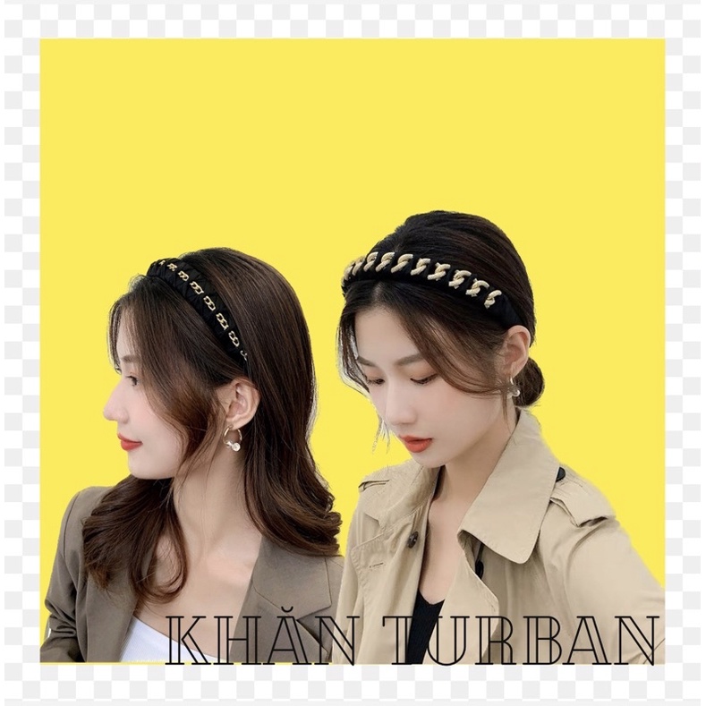 Cài tóc màu đen Băng đô sang trọng