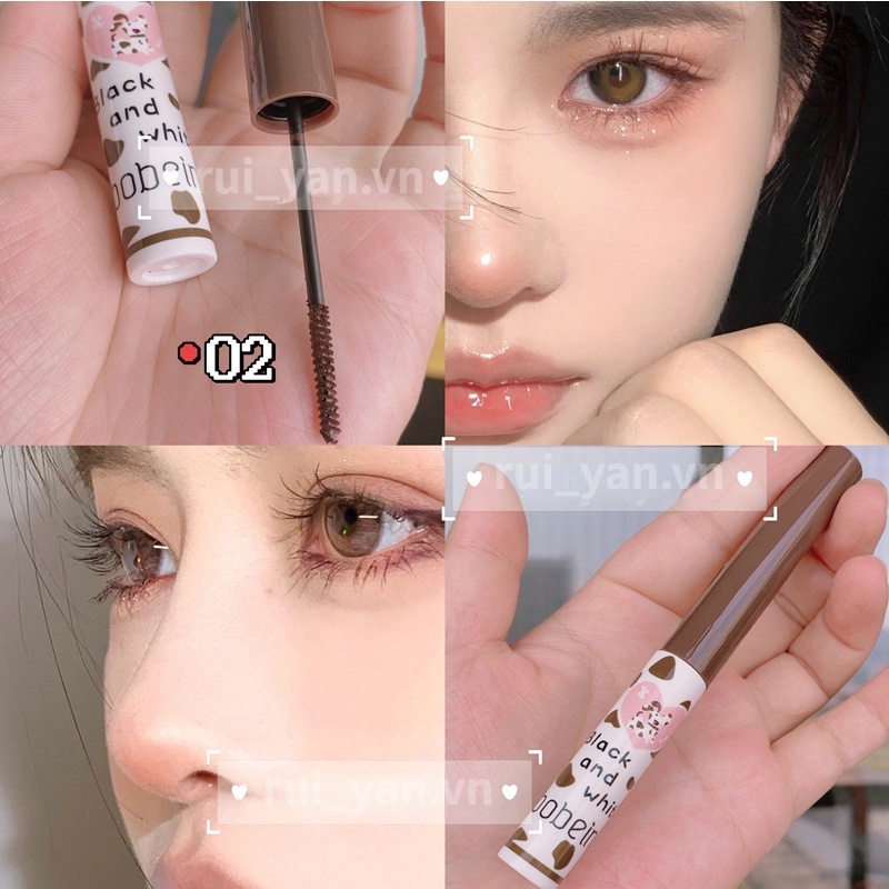 Mascara Đầu Cọ Mảnh Chống Thấm Nước Không Dễ Nhòe Chuốt Dày Và Cong Mi 2022 HB