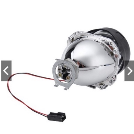 Bộ  đèn 2.5 HID Bi-Xenon  gương cầu thấu kính cắt sáng chống chói lóa cho xe hơi ô tô bóng H1 chóa h4 H7