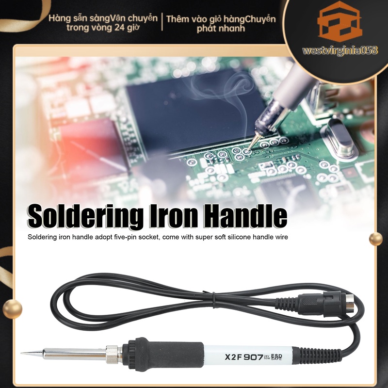 Có thể bán buôn Tay cầm sắt hàn 936 Trạm thay thế 907 Dây silicon 1321 Lõi sưởi 5 pin Westvirginia058 Hàng giao ngay