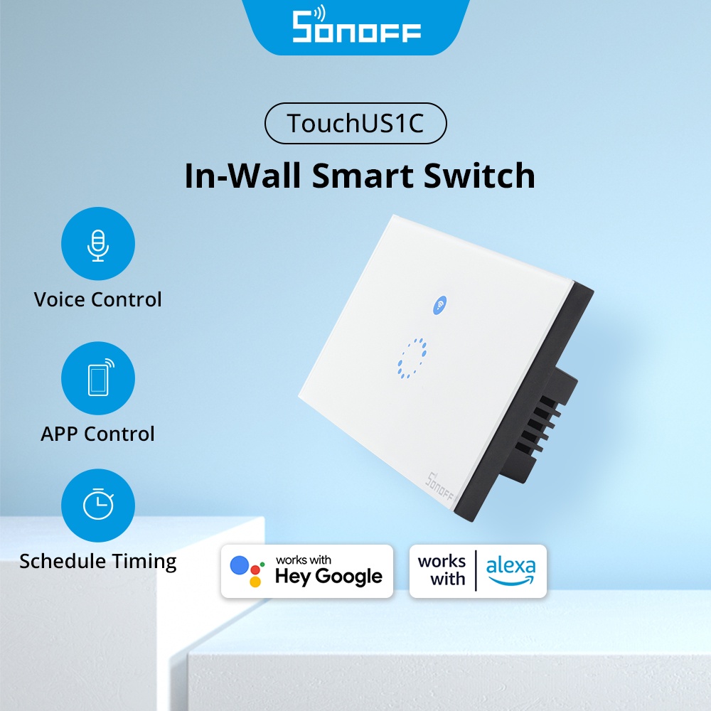 Sonoff Công Tắc Đèn Gắn Tường Cảm Ứng Thông Minh Kết Nối Wifi Tương Thích Với Alexa Google Home