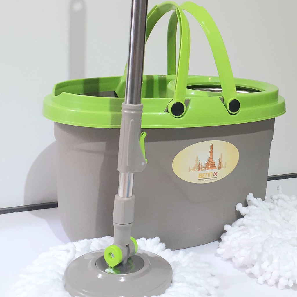 Bộ lau nhà, cây lau nhà  đa năng 360 độ cao cấp có bánh xe BENNIX BN-555WA, Hàng chính hãng, Bảo hành 12 tháng