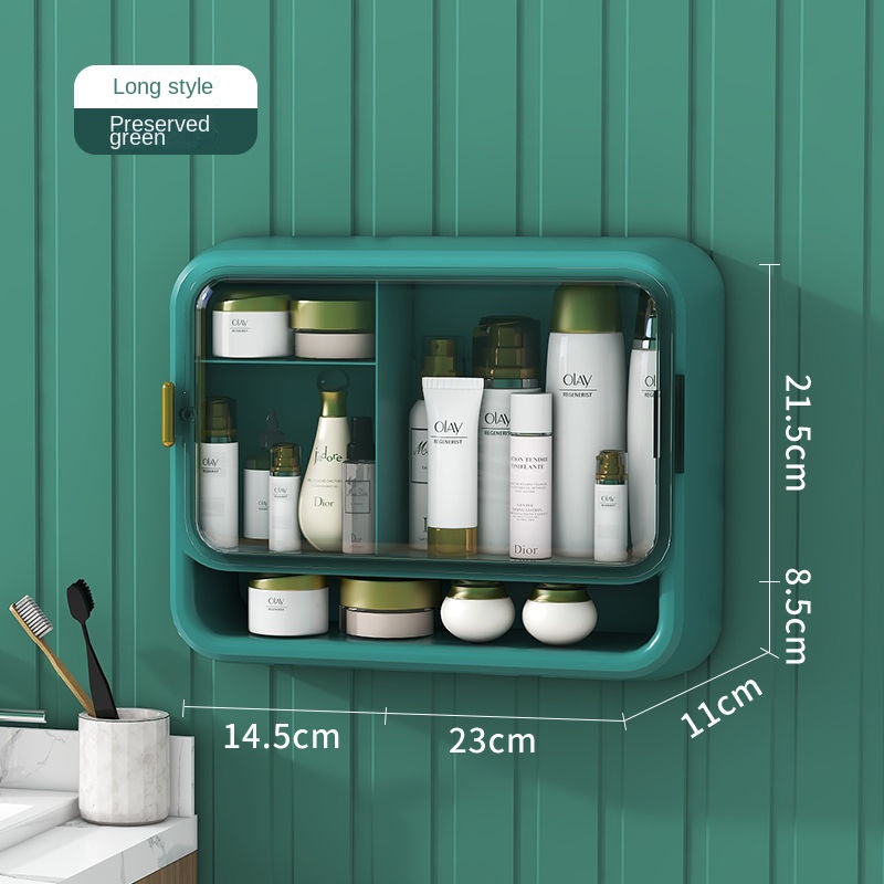 Hộp Đựng Mỹ Phẩm Gắn Tường Chống Bụi Sức Chứa Lớn Tiện Dụng