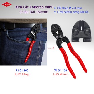 Kìm cắt knipex cobolt mini s và xl cộng lực đến 60%, lưỡi cắt 64hrc 71 01 160/ 71 31 160/ 71 31 250