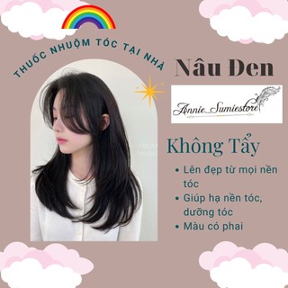 Thuốc nhuộm tóc màu nâu đen/không tẩy