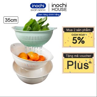 Bộ thau rổ 35cm nhựa cứng Cao Cấp Yoko Inochi Nhật Bản Loại Lớn