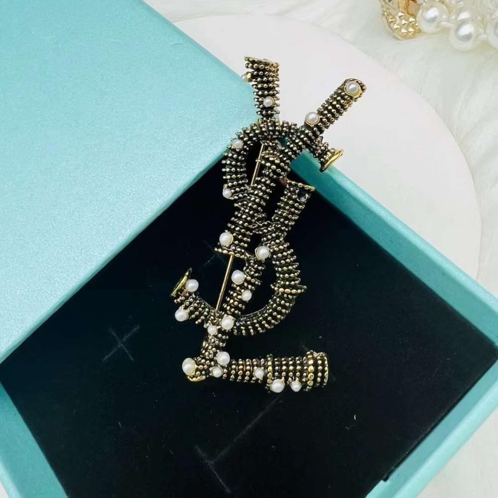 2022 Trâm Cài Áo Chữ YS L Thời Trang Cá Tính Đa Năng Phong Cách retro