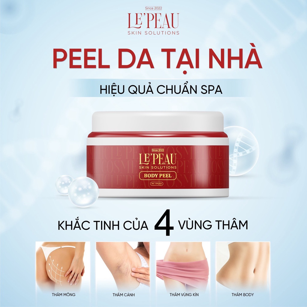 Peel Da Vi Tảo Sinh Học, Peel Nách Body Tái Tạo Da Toàn Thân Thay Da Sinh Học Giúp Dưỡng Ẩm Kích Trắng Mờ Thâm - LE PEAU