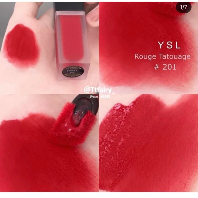 Son Kem YSL 201 Rouge Tatouage Velvet Cream