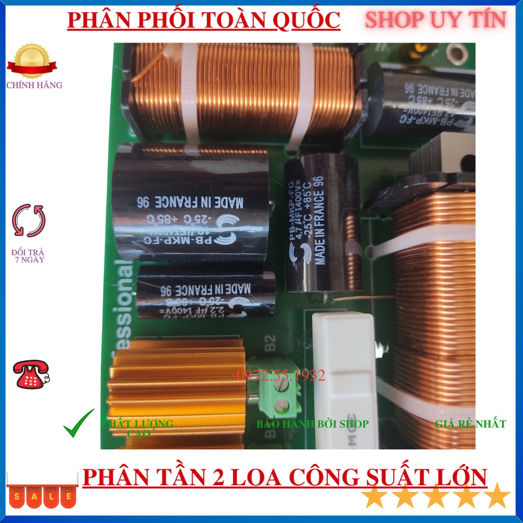Mạch phân tần 2 loa công suất lớn JBL 280 linh kiện tốt  - giá 1 CÁI