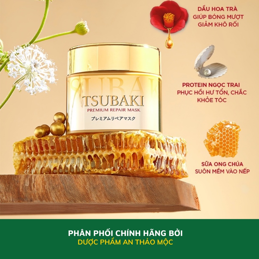 Bộ đôi gội xả Tsubaki Premium Repair ngăn rụng tóc và mặt nạ tóc phục hồi hư tổn,suôn mượt mềm mại