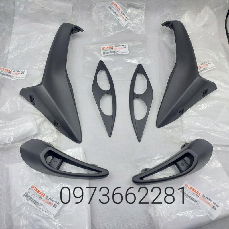 Bộ nhựa mặt nạ body kit xe EXCITER 2009-2010 đen nhám zin