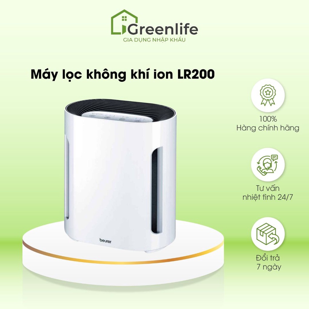 Máy lọc không khí ion Beurer LR200 với lọc ba lớp làm sạch hiệu quả - Greenlife Gia dụng nhập khẩu