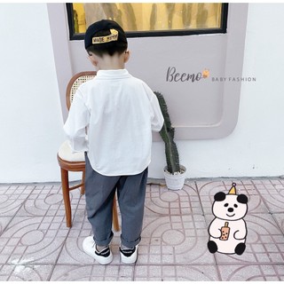 Set áo sơ mi quần tây phối nơ công tử beemo