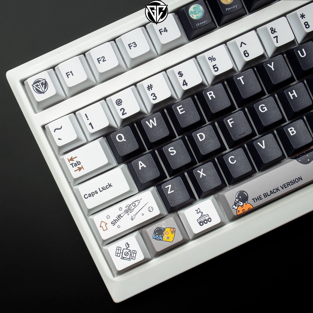 Keycap ASTRONAUT V2 BLACK 142 nút bàn phím cơ THICK PBT IN DYESUB