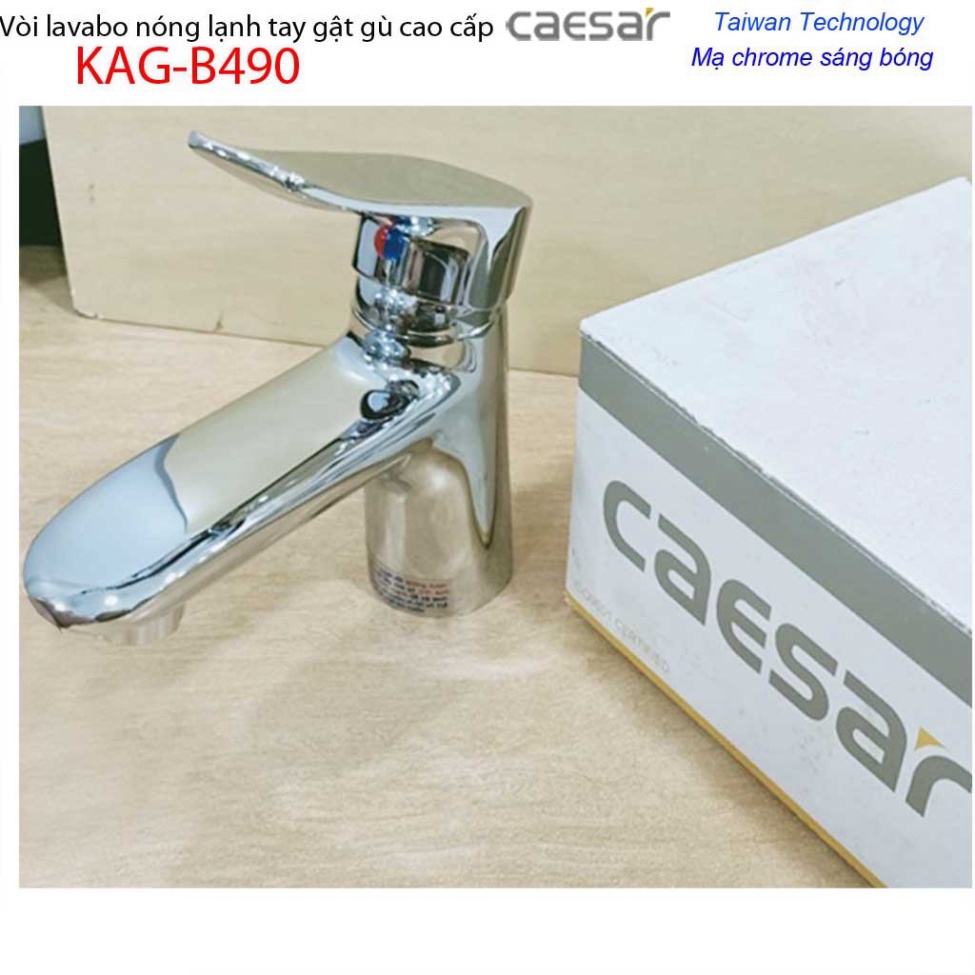 Vòi lavabo Caesar KAG-B490C best sellers chiết khấu giá tốt chất lượng tốt, vòi chậu gật gù nóng lạn