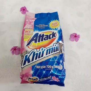(GÓI 720G) Bột giặt Attack khử mùi HOA ANH ĐÀO