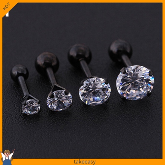 Khuyên đeo vành tai đính kim cương giả thời trang sành điệu cho nam nữ