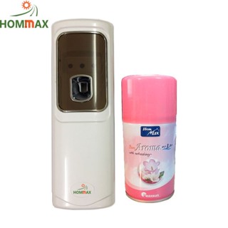 Combo máy xịt phòng tự động CẢM BIẾN ÁNH SÁNG + Bình nước hoa xịt phòng Hommax Hàn Quốc