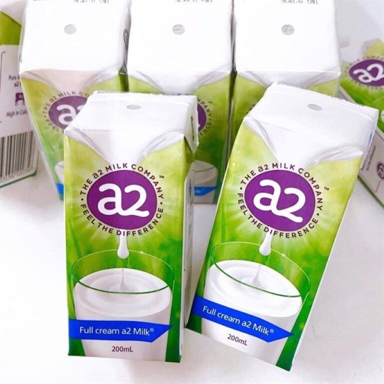 Sữa A2 Nước Nguyên Kem Giant Mom - Sữa Tươi Nguyên Kem A2 Úc 200ml - Mẫu Mới Date 2023 - 1 lốc 6 hộp