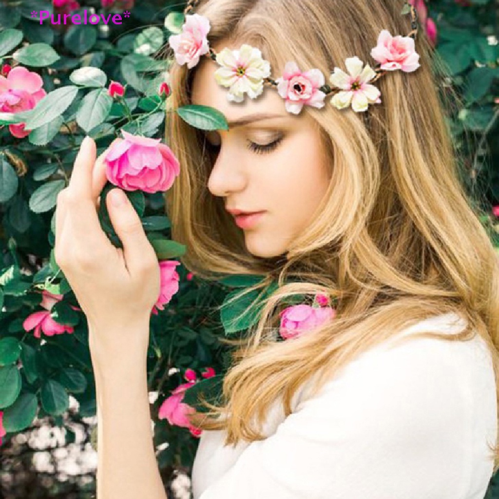 Vòng Hoa Đội Đầu Phụ Kiện Trang Trí Đám Cưới Cho Bé Gái Mới