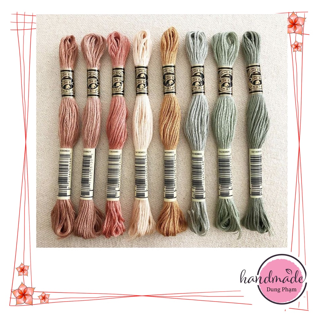 Set chỉ Airo hoặc DC - CXC 🌿SET 8 TÉP CHỈ THÊU Cotton [ D - 11 ]