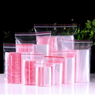 Túi zip viền đỏ đủ size 100 gr.