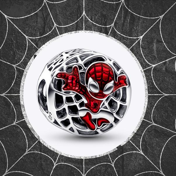 Mặt Dây Chuyền Mạ Bạc 925 Hình Người Nhện Cá Tính Thời Trang