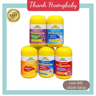 Kẹo gum Nature's way Kids smart vita gummies Úc 60v 2y+