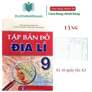 Sách Tập Bản đồ Địa lí 9 - in màu kèm 1 bút chì