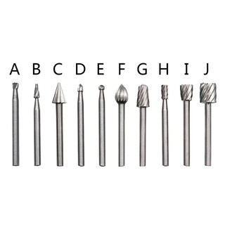 Set 10 Mũi Khoan Cắt Chạm Khắc Gỗ HSS Dremel
